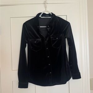 Sanctuary Black Velvet Shirt